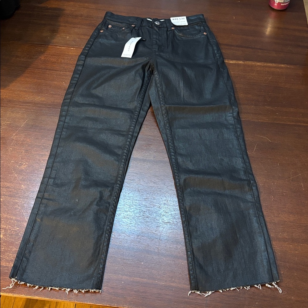 NWT‎ Topshop High-Waisted Straight-Leg Pants